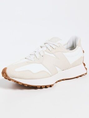 New Balance Beige White 327 Lifestyle Sneakers